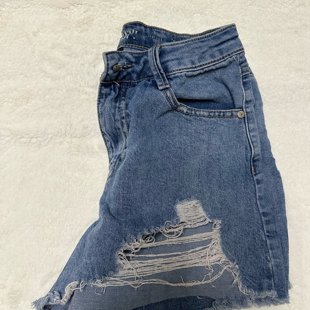 Women's Blue Distressed Jeans